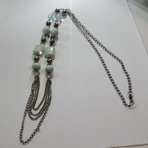 **free with any purchase** Long mint green bead necklace
